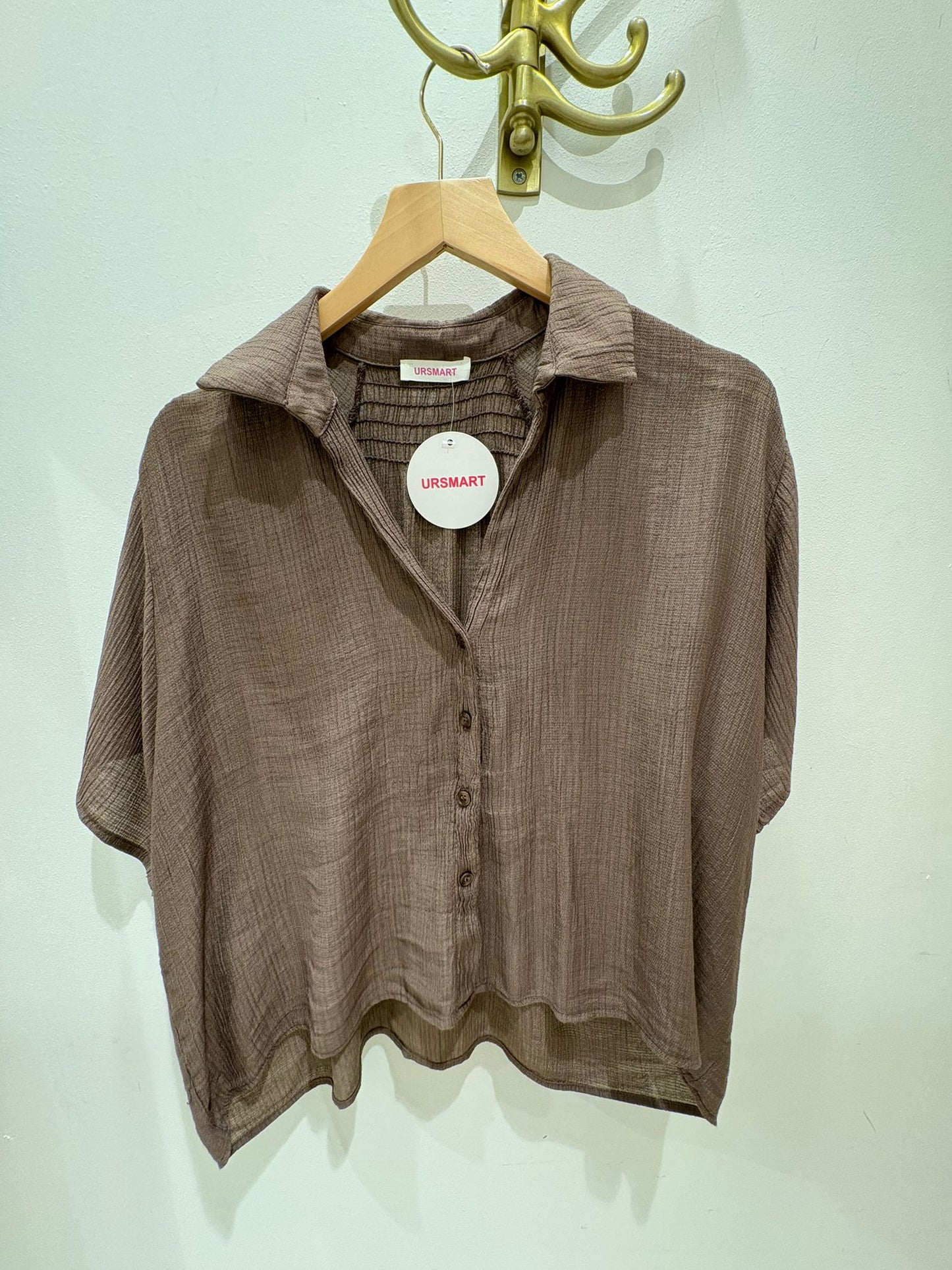 CAMISA BAMBULA MARRÓN