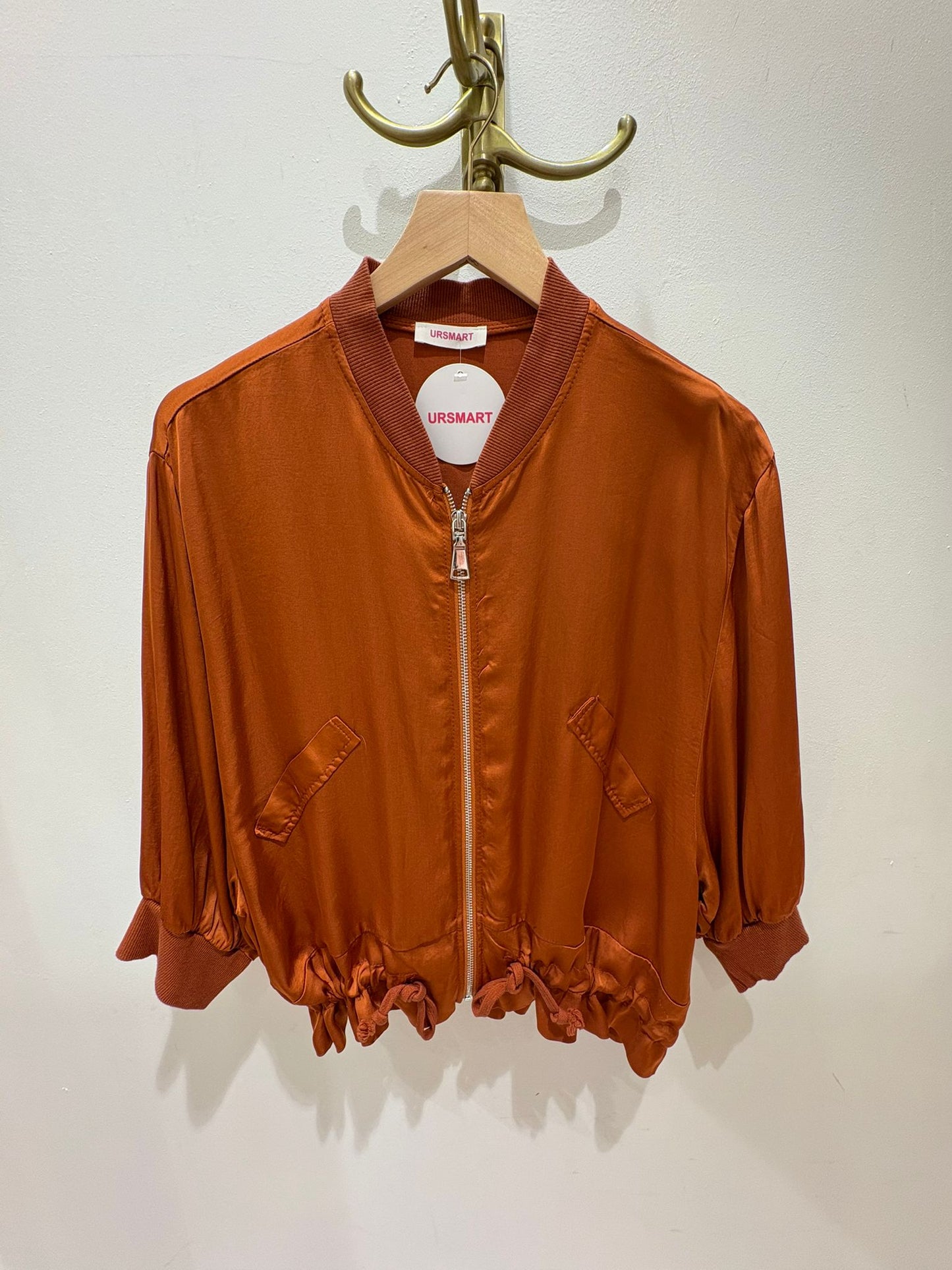 CHAQUETA BOMBER LISA NARANJA