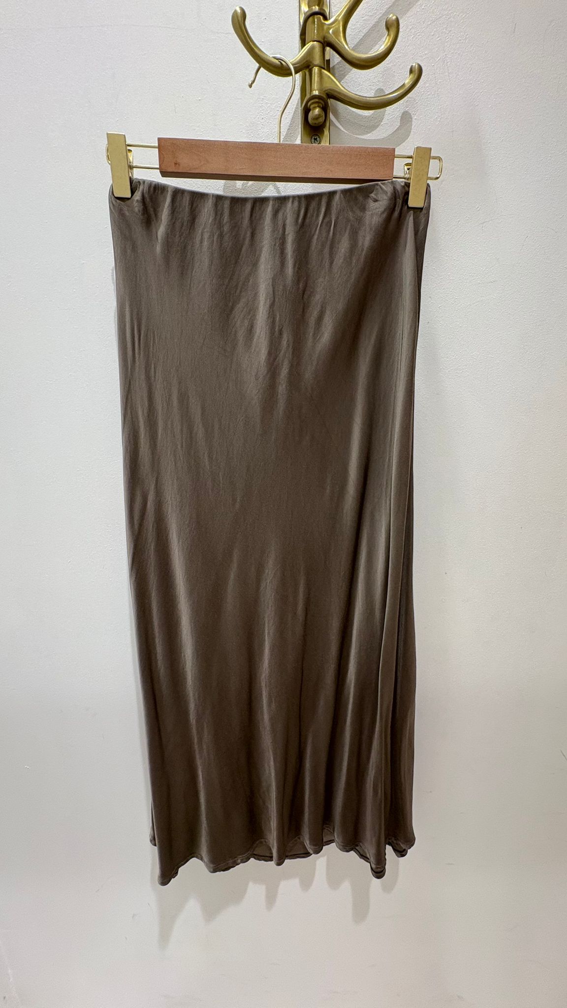 FALDA LEONOR VERDE CAQUI