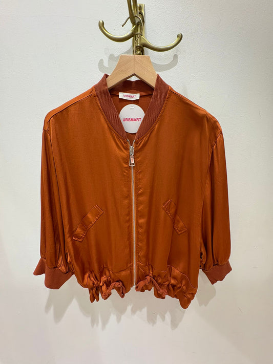 CHAQUETA BOMBER LISA NARANJA